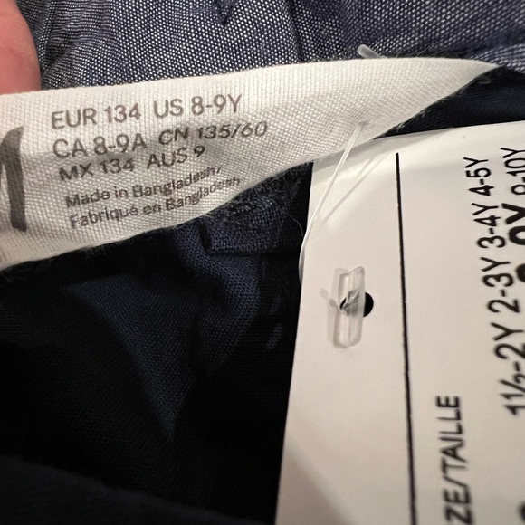H&M Chinos (set of 2) Navy Blue and Khaki 8-9Y - Picture 10 of 16